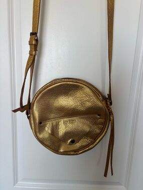 Paul Marius Round Metallic Gold Crossbody Bag for Women